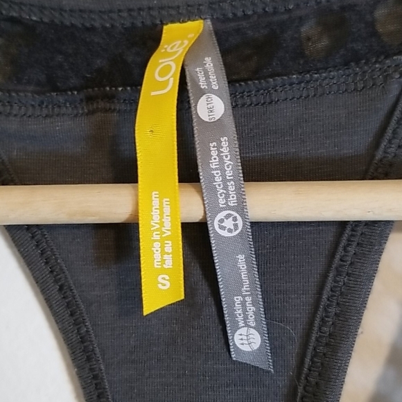 LOLE Twist Criss Cross Racerback Mix Media Tank Top Women's Small Dark Grey Camo - Picture 8 of 10